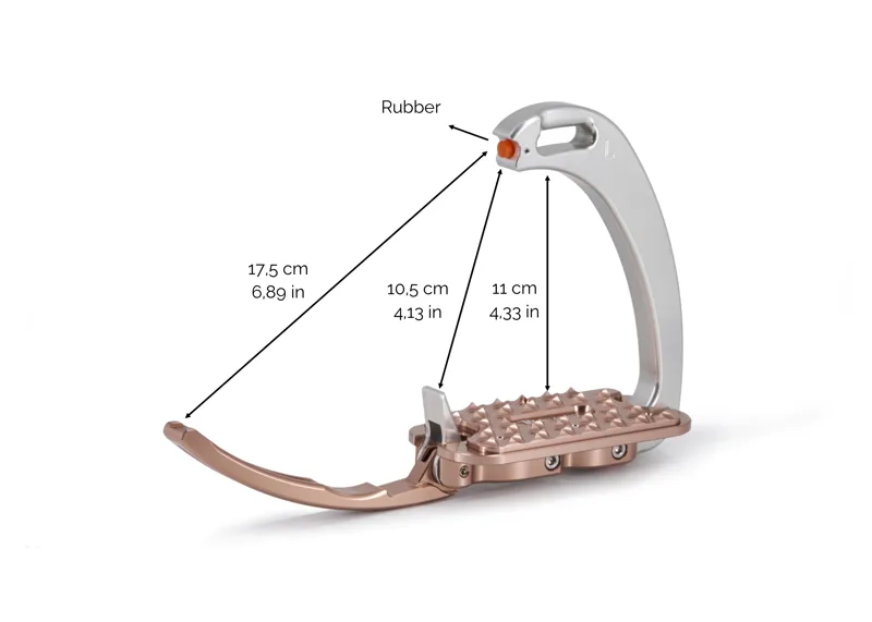 Tech Venice Medium Sloped Safety Stirrups-Silver/Titanium-1